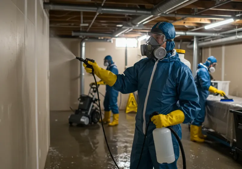 Basement Sanitization and Antimicrobial Treatment process in Hinds County, MS