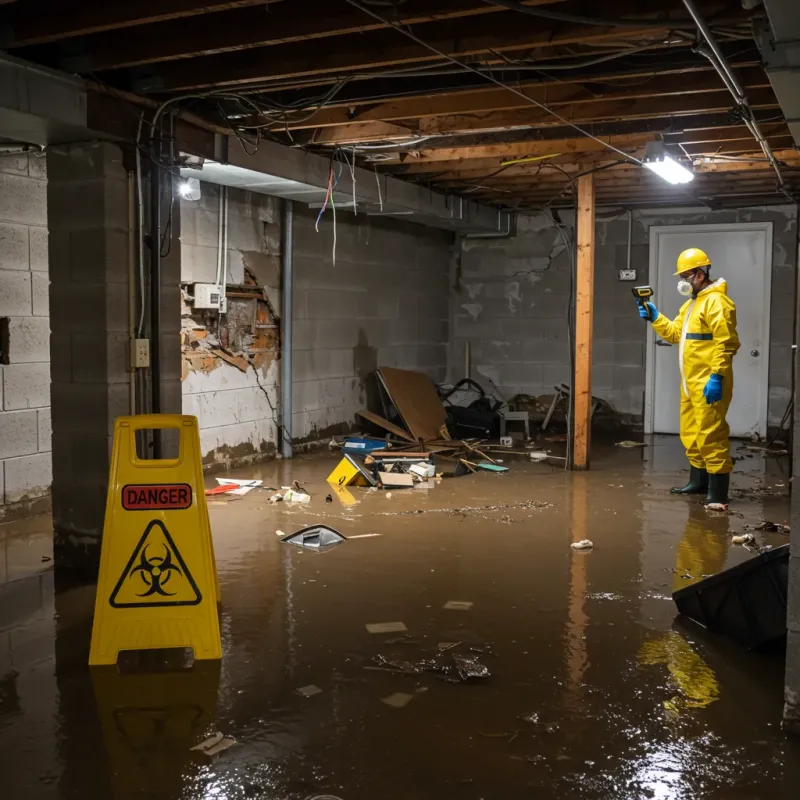 Flooded Basement Electrical Hazard in Hinds County, MS Property